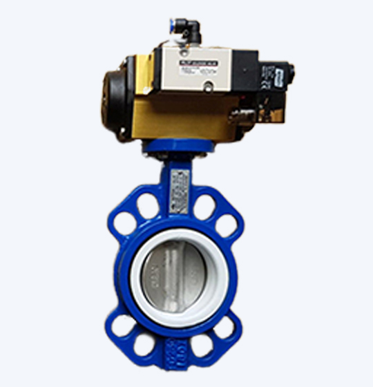 Butterfly Valve Teflon Seat Pneumatic Operated