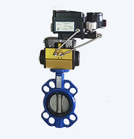 Butterfly Valve Rubber Seat Pneumatic And Positioner Operated