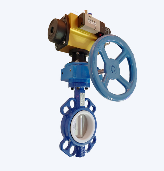 Butterfly Valve Teflon Seat Pneumatic And Gear Operated Operated